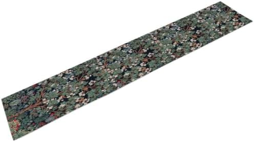 William Morris Tree of Life Table Runner Vintage Flowers Table Runner for Dining Table Decor 13 x 108 Inch