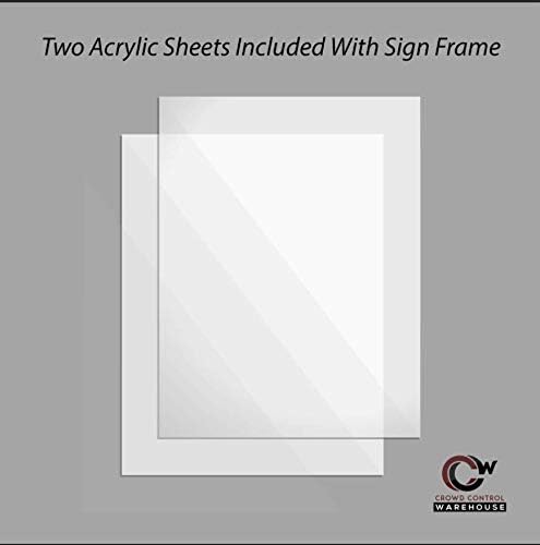 CCW 11 X 14 Horizontal Pedestal Floor Sign Frame, Black Powder-Coated Steel