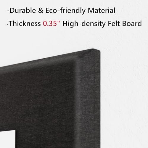Neatsure Large Cork Board for Wall, 48" x 36" Bulletin Board with Pushpins, 12 Panels Felt Tiles Tack Push Pin Board for Office, Black