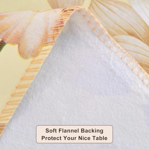 LIBERECOO Heavy Duty Vinyl Tablecloth with Flannel Backing Waterproof Oil-Proof Plastic Table Cloth Stain-Resistant Wipeable Rectangle or Square Table Cover for Indoor and Outdoor 60 x 84 Inch
